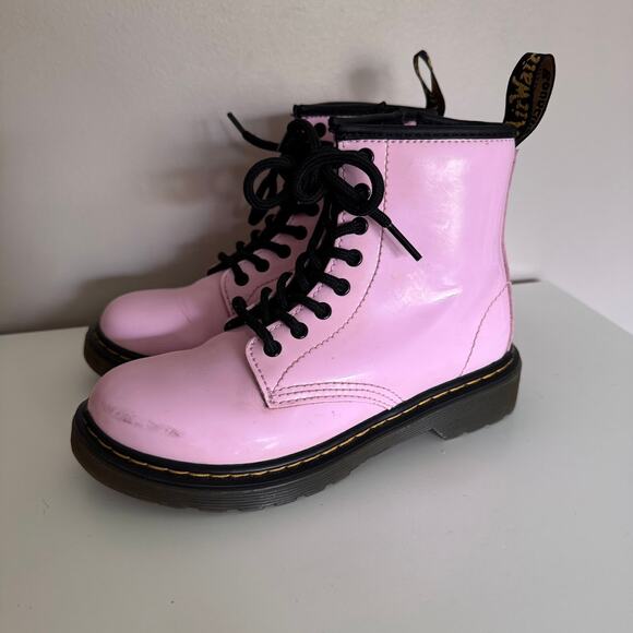 Dr. Martens 1460 Junior Light Pink Leather Kids Girl's Boot Size US1 - Picture 1 of 10